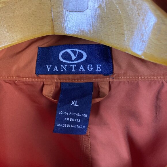 Vantage Nylon Anorak‎ Jacket Mens XL 1/2 Zip Hoodie Windbreaker Vintage Hilton - Picture 3 of 15